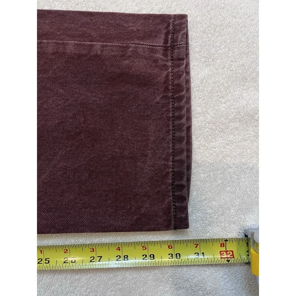 Levis 501 Jeans Men 38x32 Burgundy Wash Button Fly Straight‎ Leg Blank Tab
